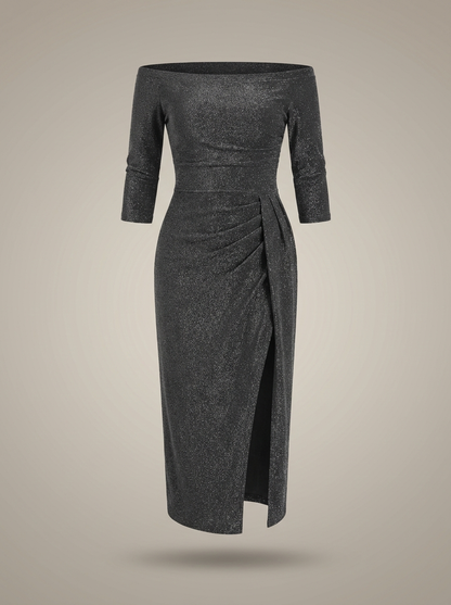 Galajurk Dames Midi | Off-Shoulder met Split