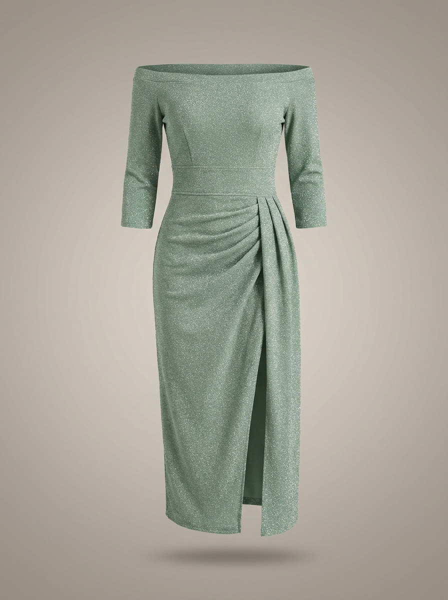 Galajurk Dames Midi | Off-Shoulder met Split