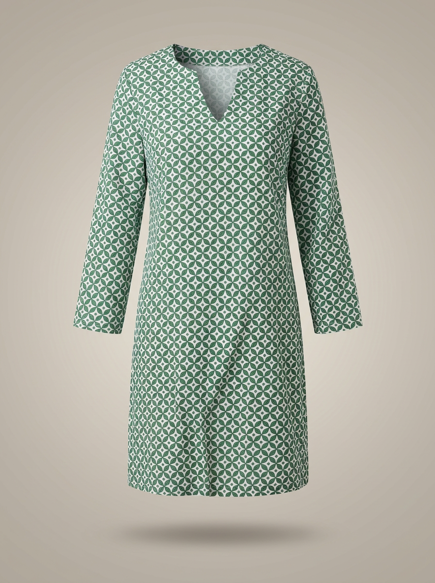 Jurk Dames Met Print | Knielengte en V-hals