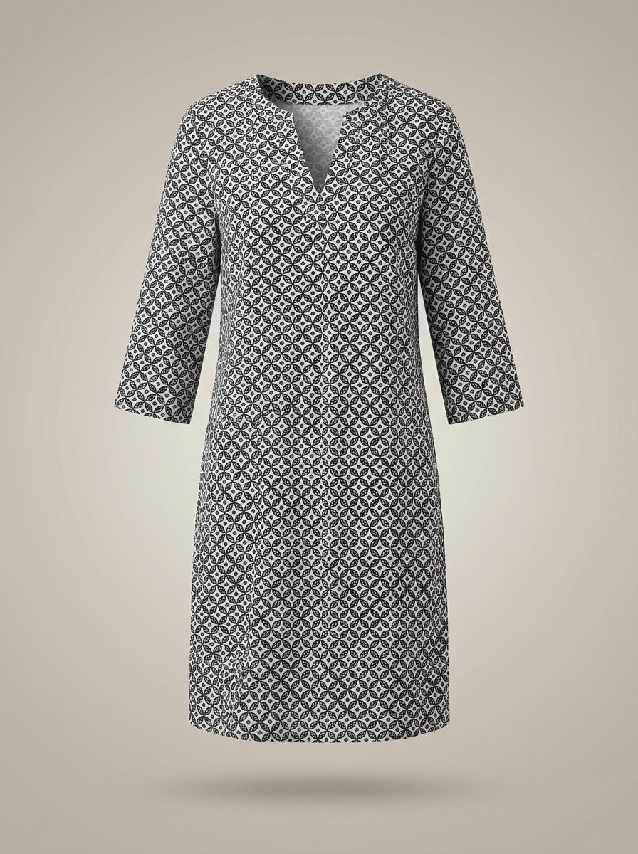 Jurk Dames Met Print | Knielengte en V-hals