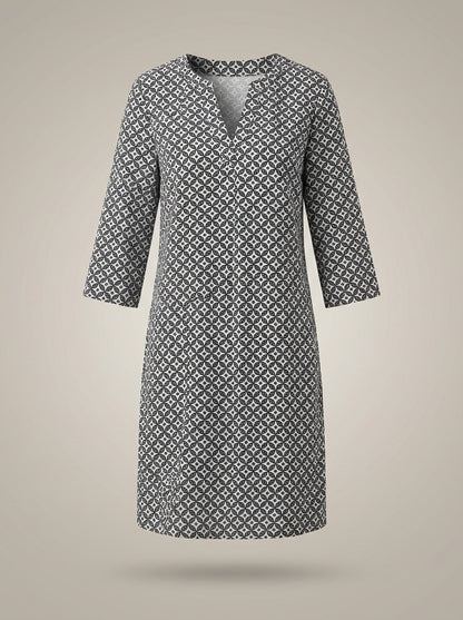 Jurk Dames Met Print | Knielengte en V-hals