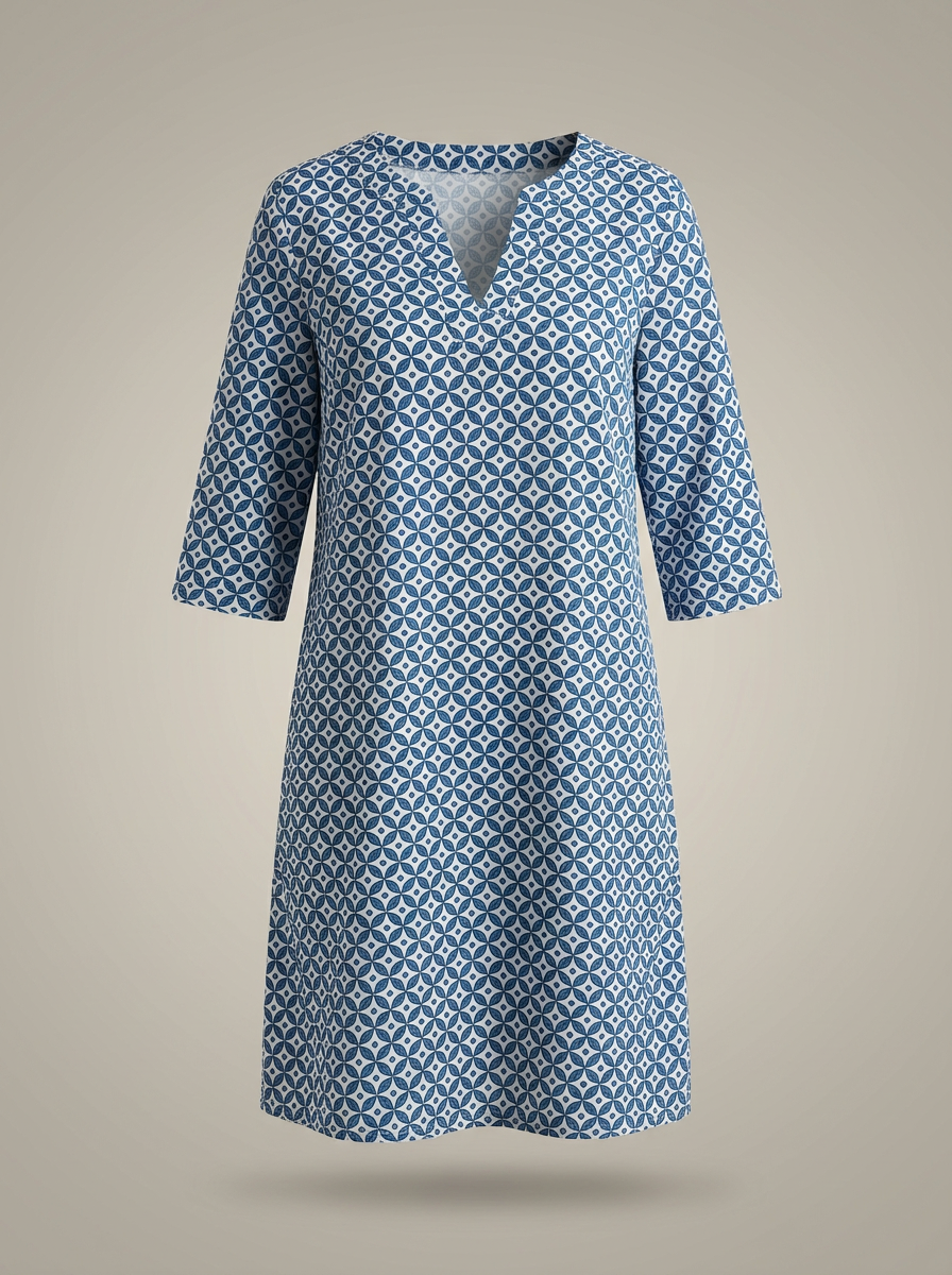 Jurk Dames Met Print | Knielengte en V-hals