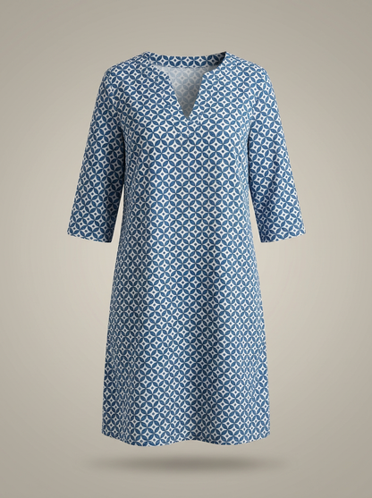 Jurk Dames Met Print | Knielengte en V-hals