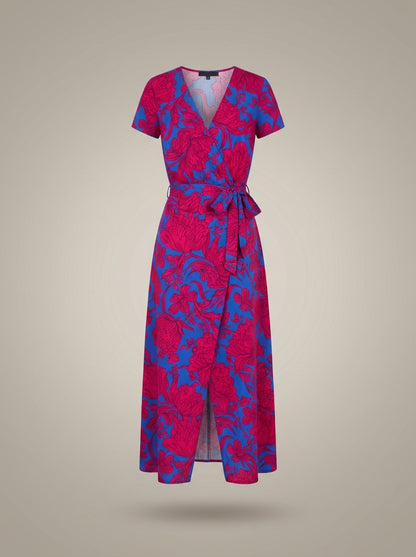 Jurk Dames Bloemenprint | V-hals Midi met Split
