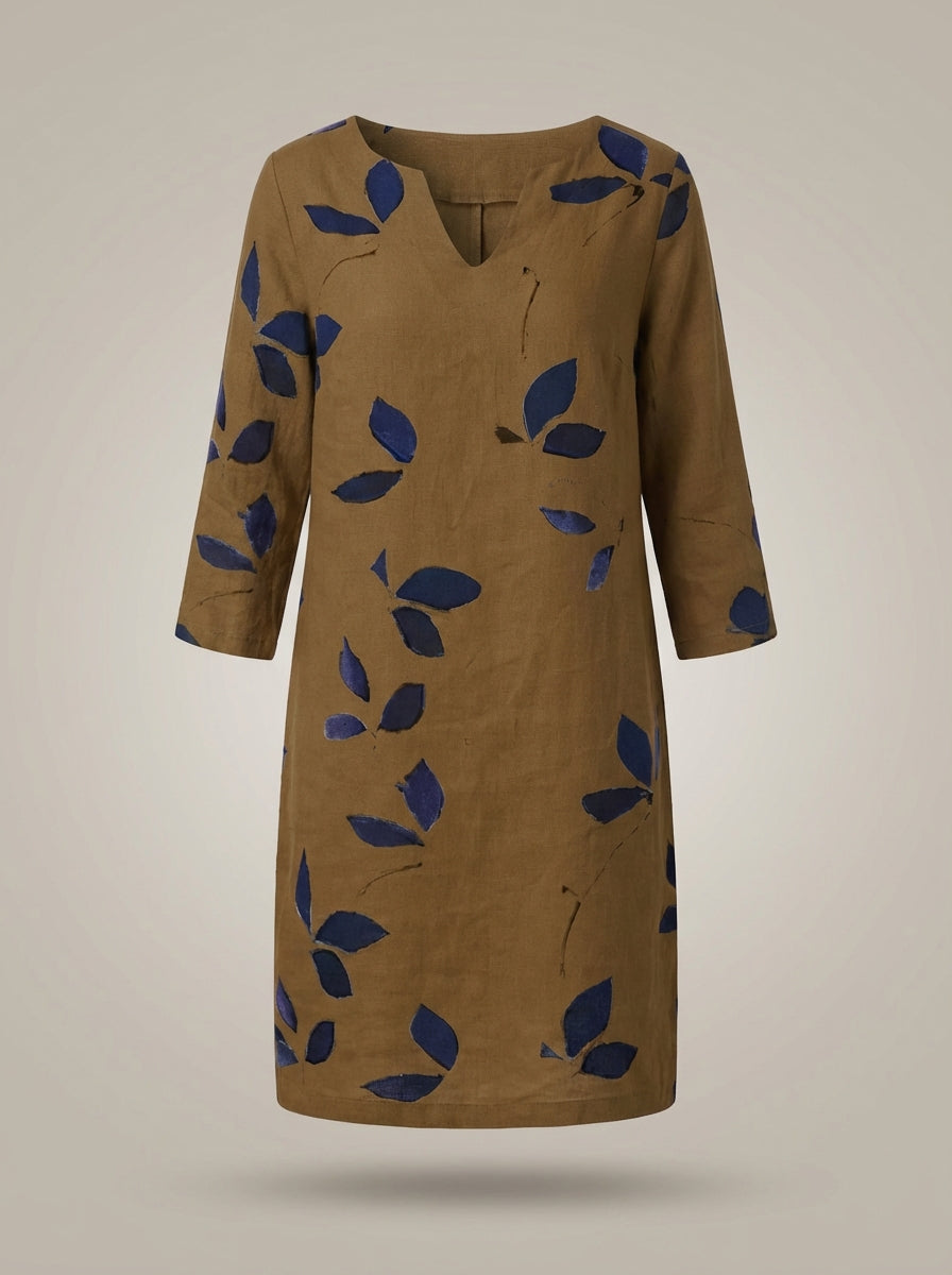 Jurk Dames Met Print | V-hals & Knielengte Model