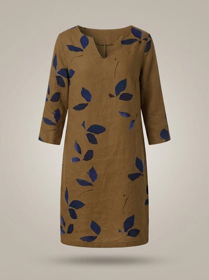 Jurk Dames Met Print | V-hals & Knielengte Model