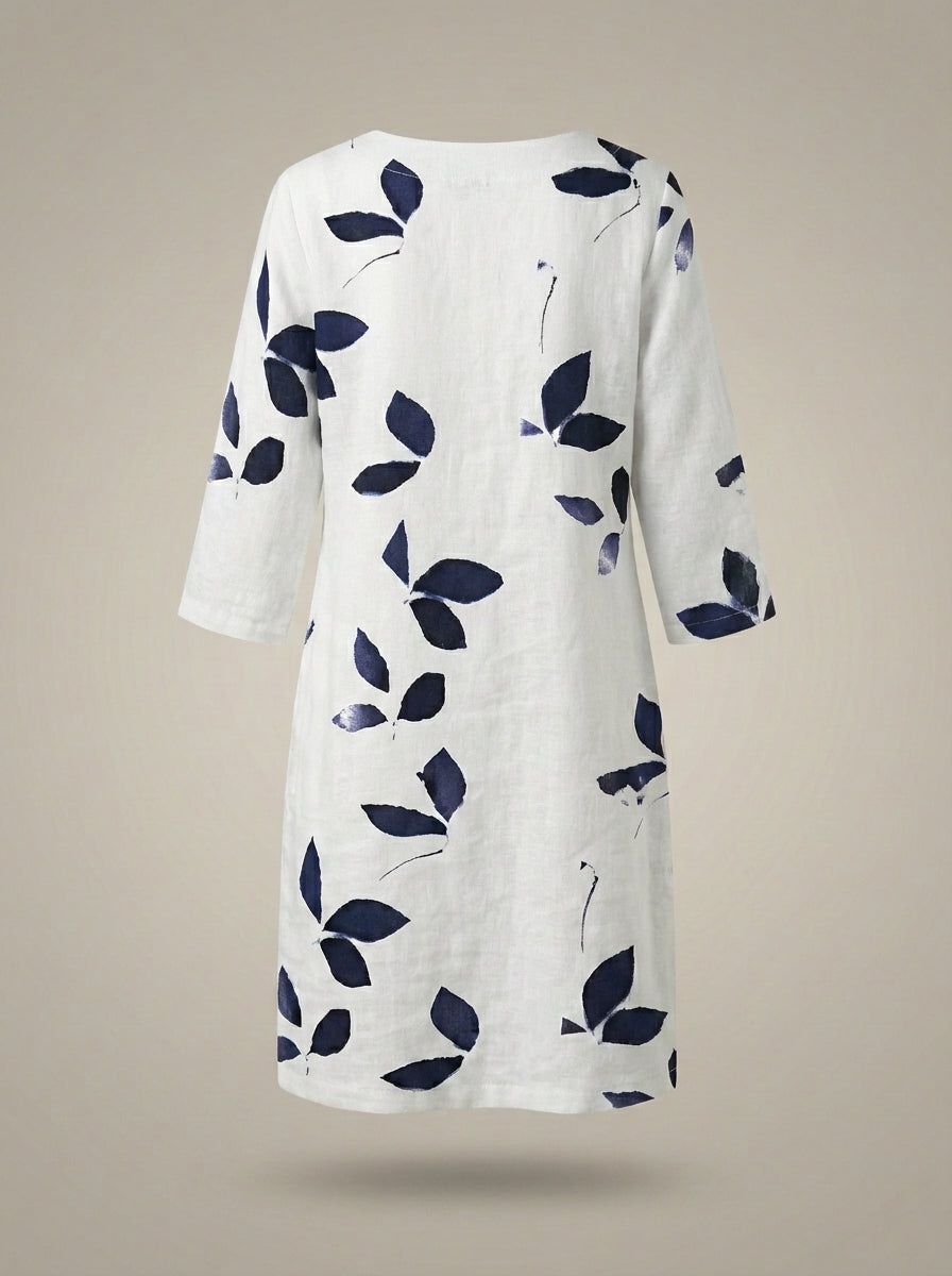 Jurk Dames Met Print | V-hals & Knielengte Model