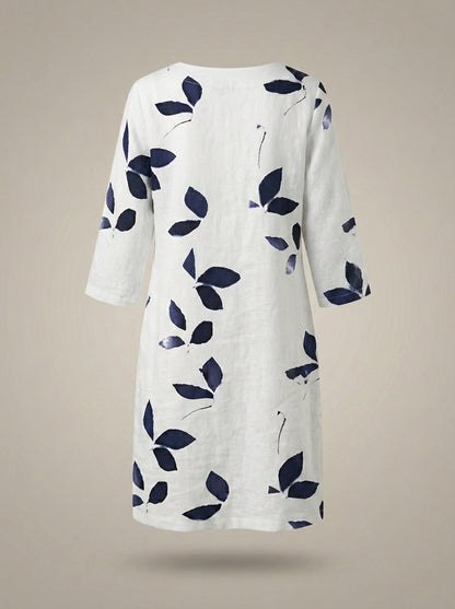 Jurk Dames Met Print | V-hals & Knielengte Model