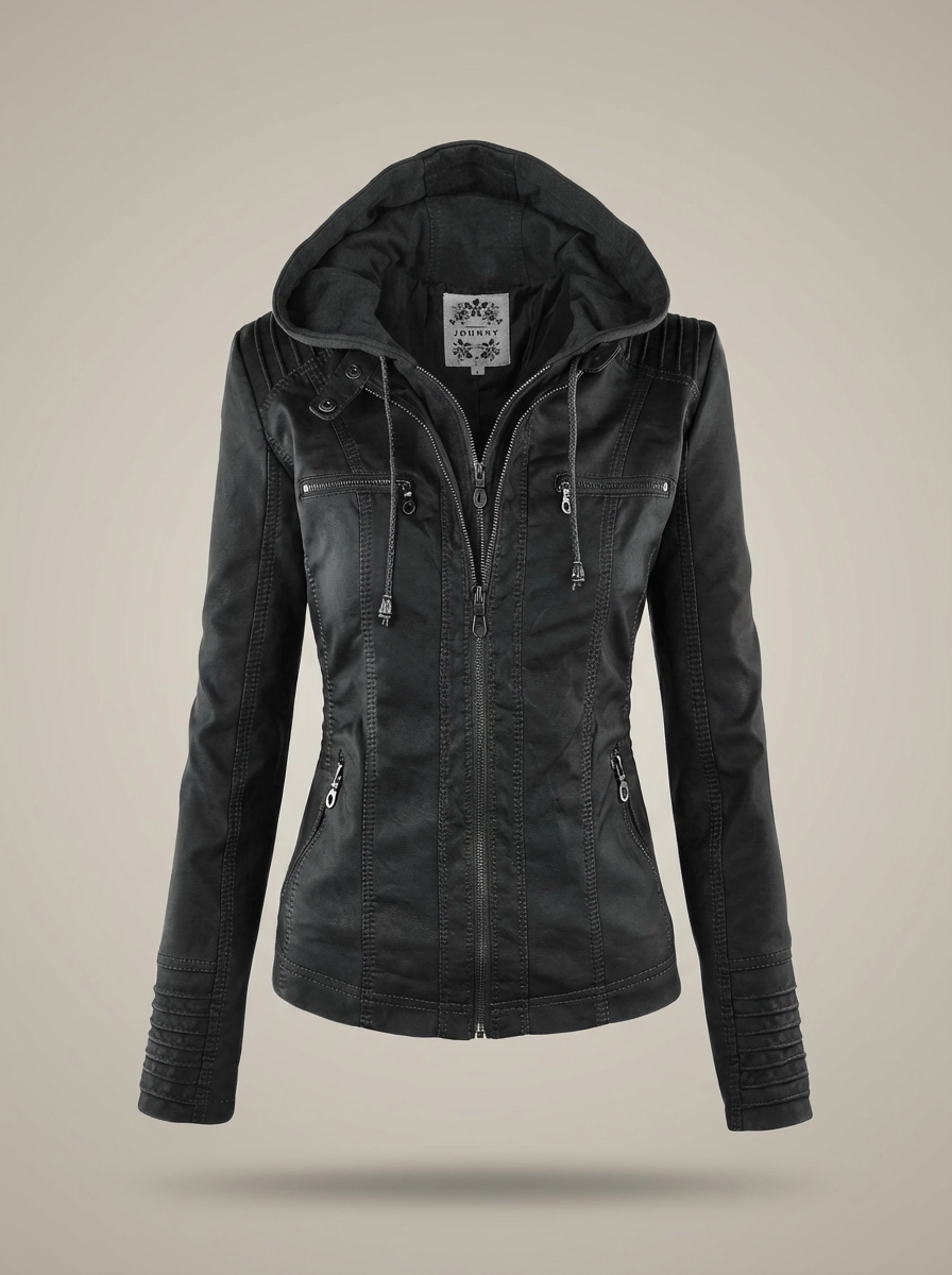 Jas Dames | Bikerjack met Capuchon en Rits