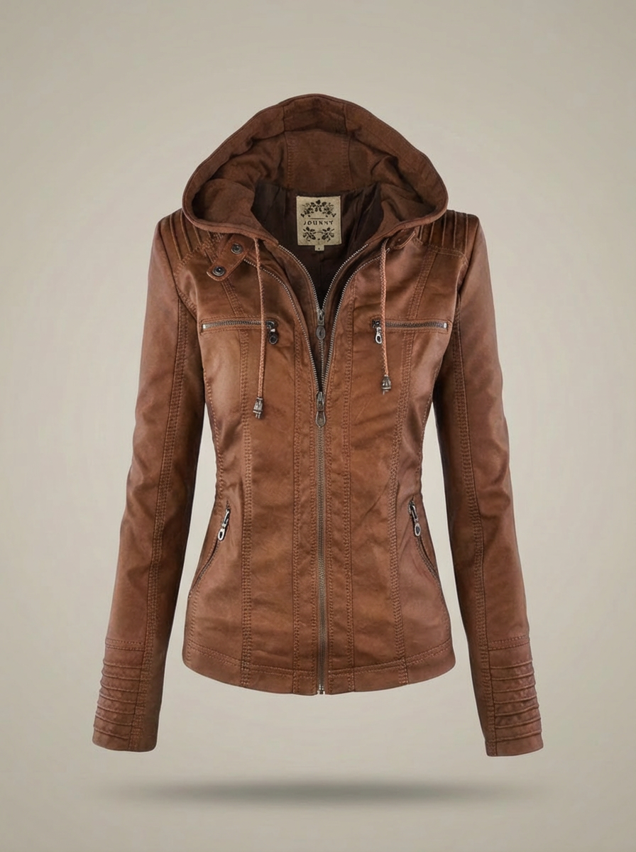 Jas Dames | Bikerjack met Capuchon en Rits