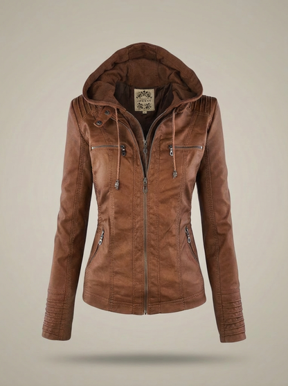 Jas Dames | Bikerjack met Capuchon en Rits