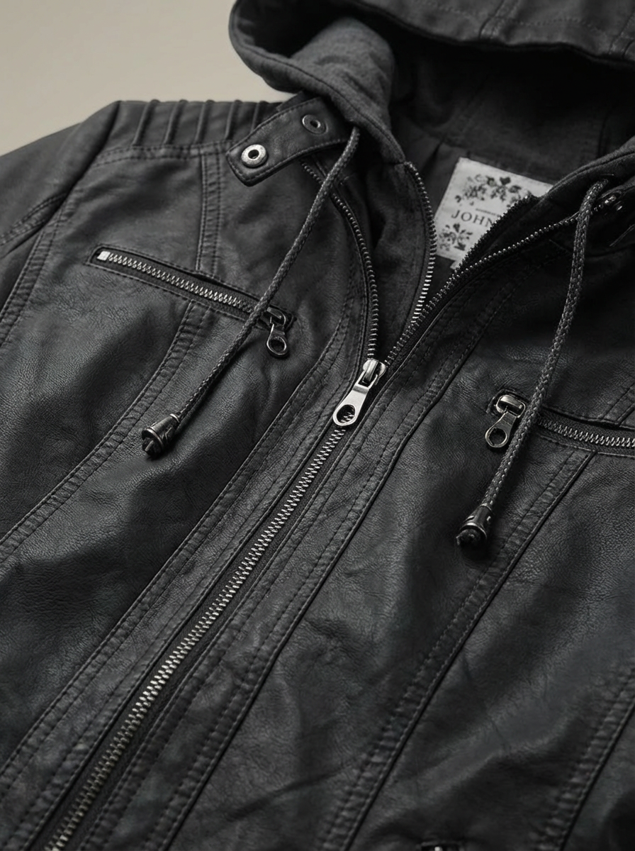 Jas Dames | Bikerjack met Capuchon en Rits