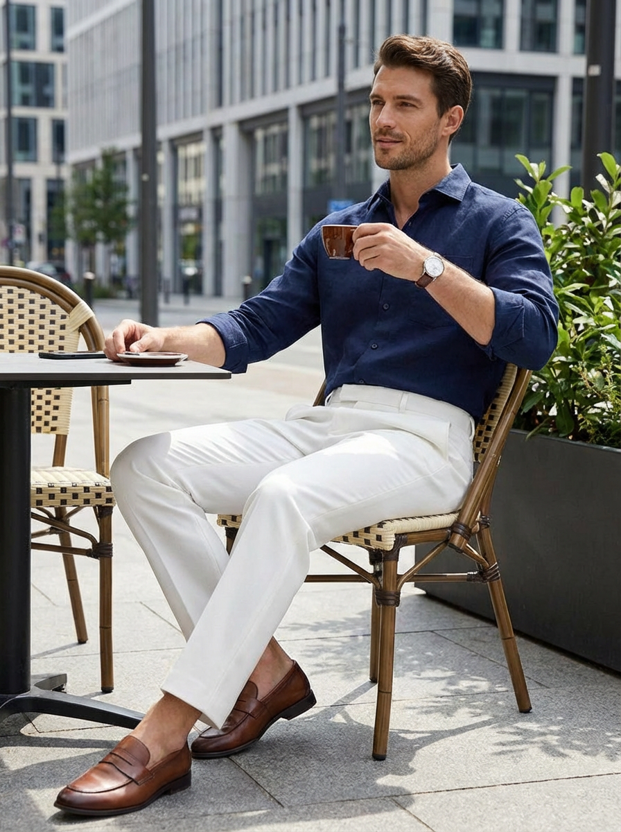 Nette Broek Heren | Zijzakken en Slanke Pasvorm