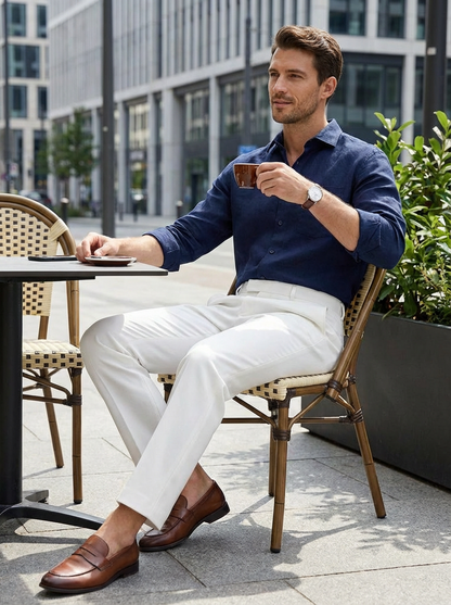 Nette Broek Heren | Zijzakken en Slanke Pasvorm