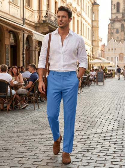 Nette Broek Heren | Zijzakken en Slanke Pasvorm