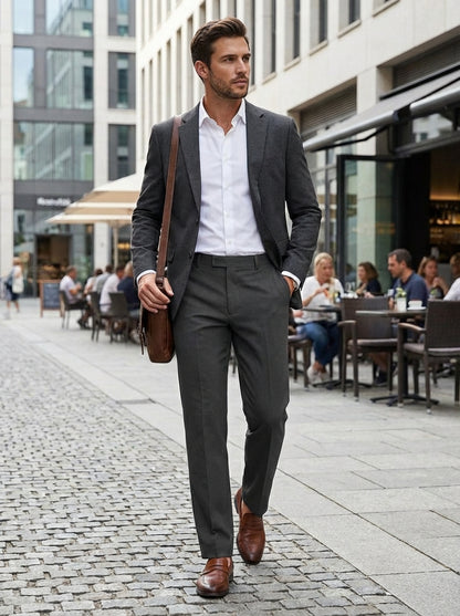 Nette Broek Heren | Zijzakken en Slanke Pasvorm