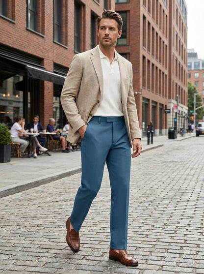 Nette Broek Heren | Zijzakken en Slanke Pasvorm