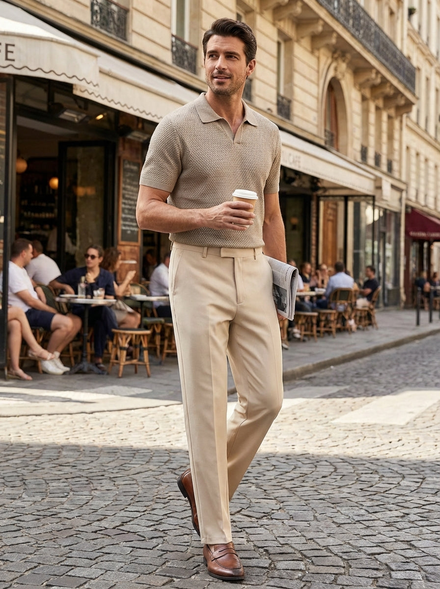 Nette Broek Heren | Zijzakken en Slanke Pasvorm