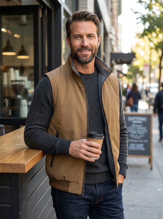 Heren Bodywarmer met Hoge Kraag