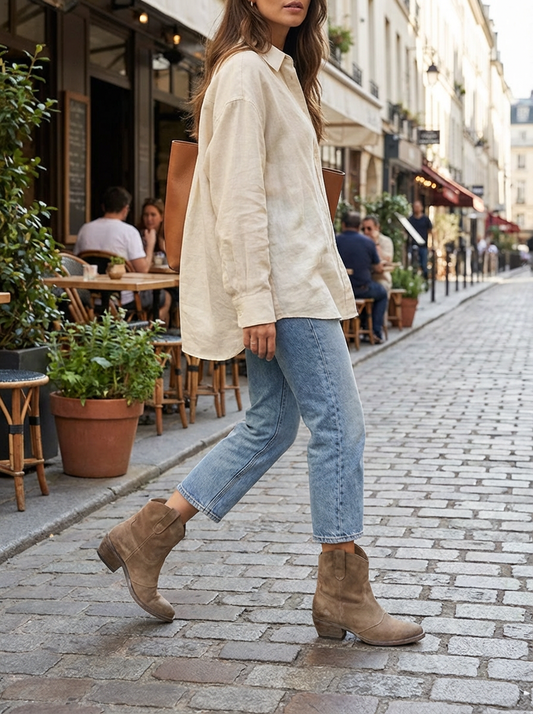 Enkellaarsjes Dames | Western Met Blokhak