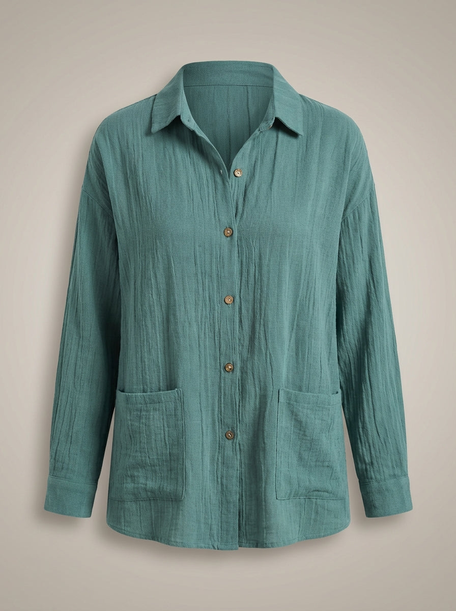 Blouse Dames | Losvallende Pasvorm Met Knopen