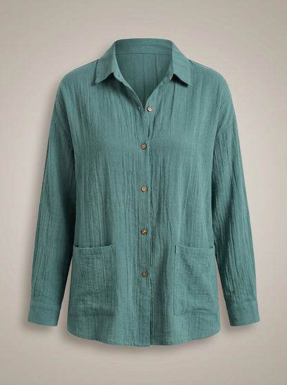 Blouse Dames | Losvallende Pasvorm Met Knopen