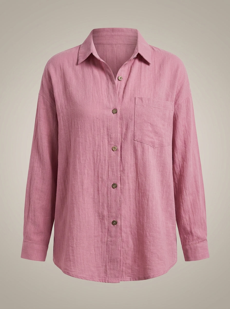 Blouse Dames | Losvallende Pasvorm Met Knopen