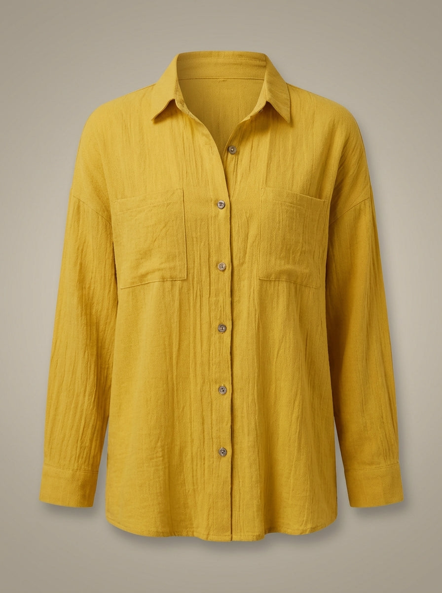 Blouse Dames | Losvallende Pasvorm Met Knopen