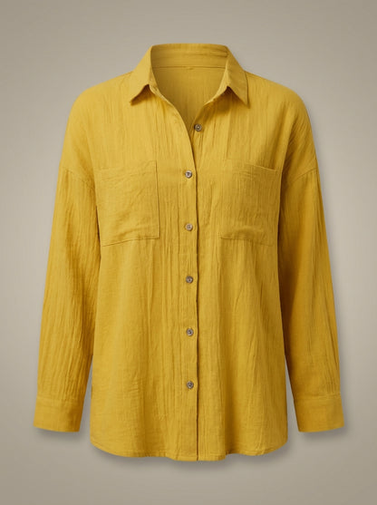 Blouse Dames | Losvallende Pasvorm Met Knopen