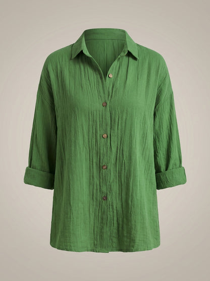 Blouse Dames | Losvallende Pasvorm Met Knopen