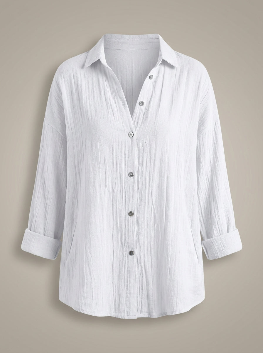 Blouse Dames | Losvallende Pasvorm Met Knopen