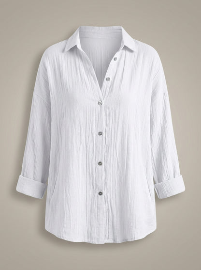 Blouse Dames | Losvallende Pasvorm Met Knopen