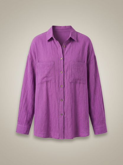 Blouse Dames | Losvallende Pasvorm Met Knopen