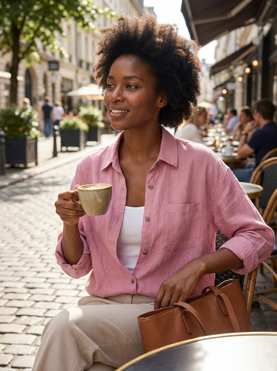 Blouse Dames | Losvallende Pasvorm Met Knopen
