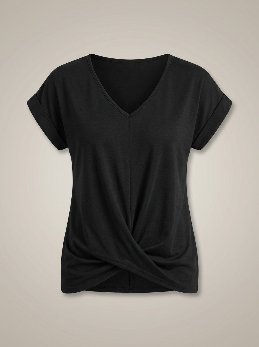 T-shirt Dames | Losvallend Model Met V-Hals