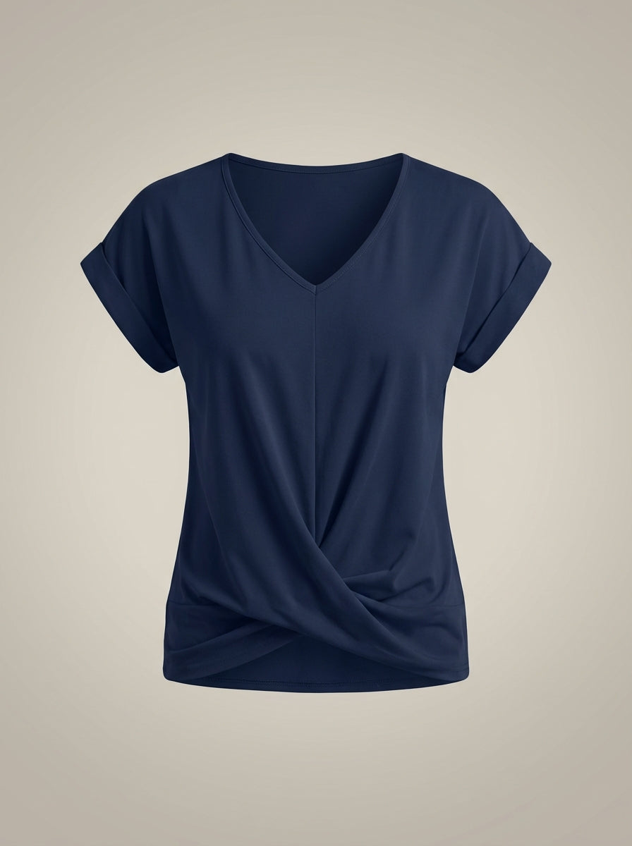 T-shirt Dames | Losvallend Model Met V-Hals