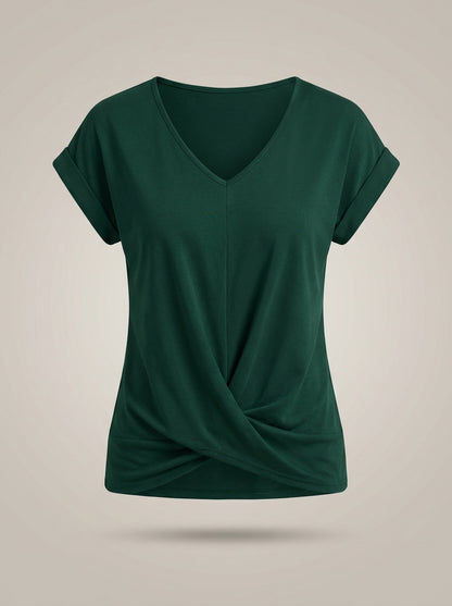 T-shirt Dames | Losvallend Model Met V-Hals
