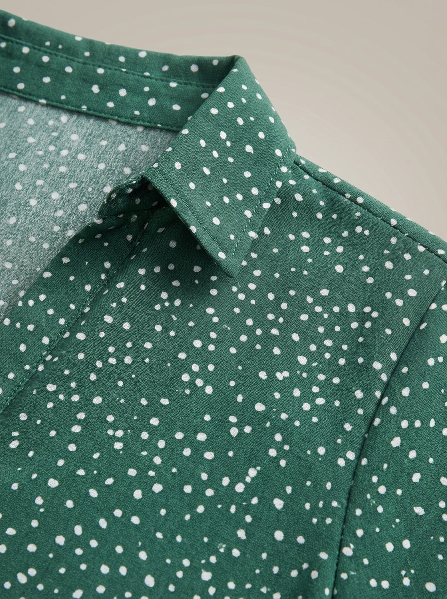 Jurk Dames | Korte Mouwen Jurk met Kraag