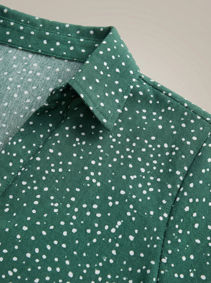 Jurk Dames | Korte Mouwen Jurk met Kraag