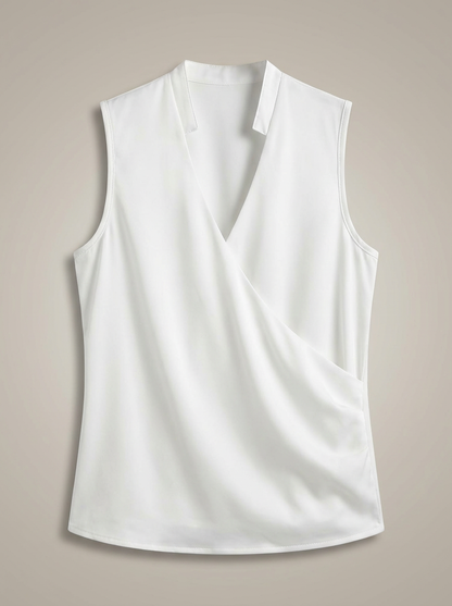 T-Shirt Dames | Top met V-Hals en Korte Mouwen