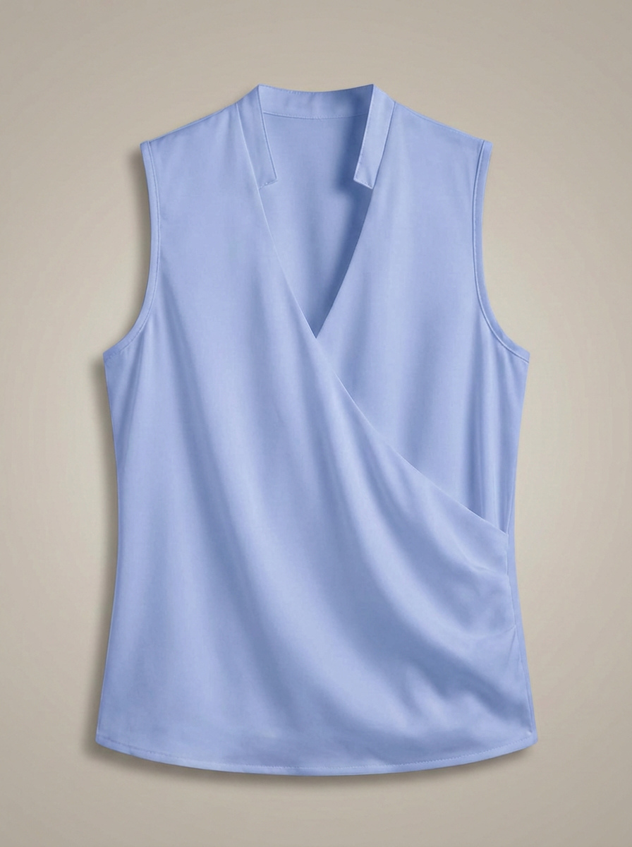 T-Shirt Dames | Top met V-Hals en Korte Mouwen