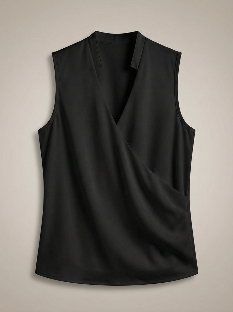 T-Shirt Dames | Top met V-Hals en Korte Mouwen