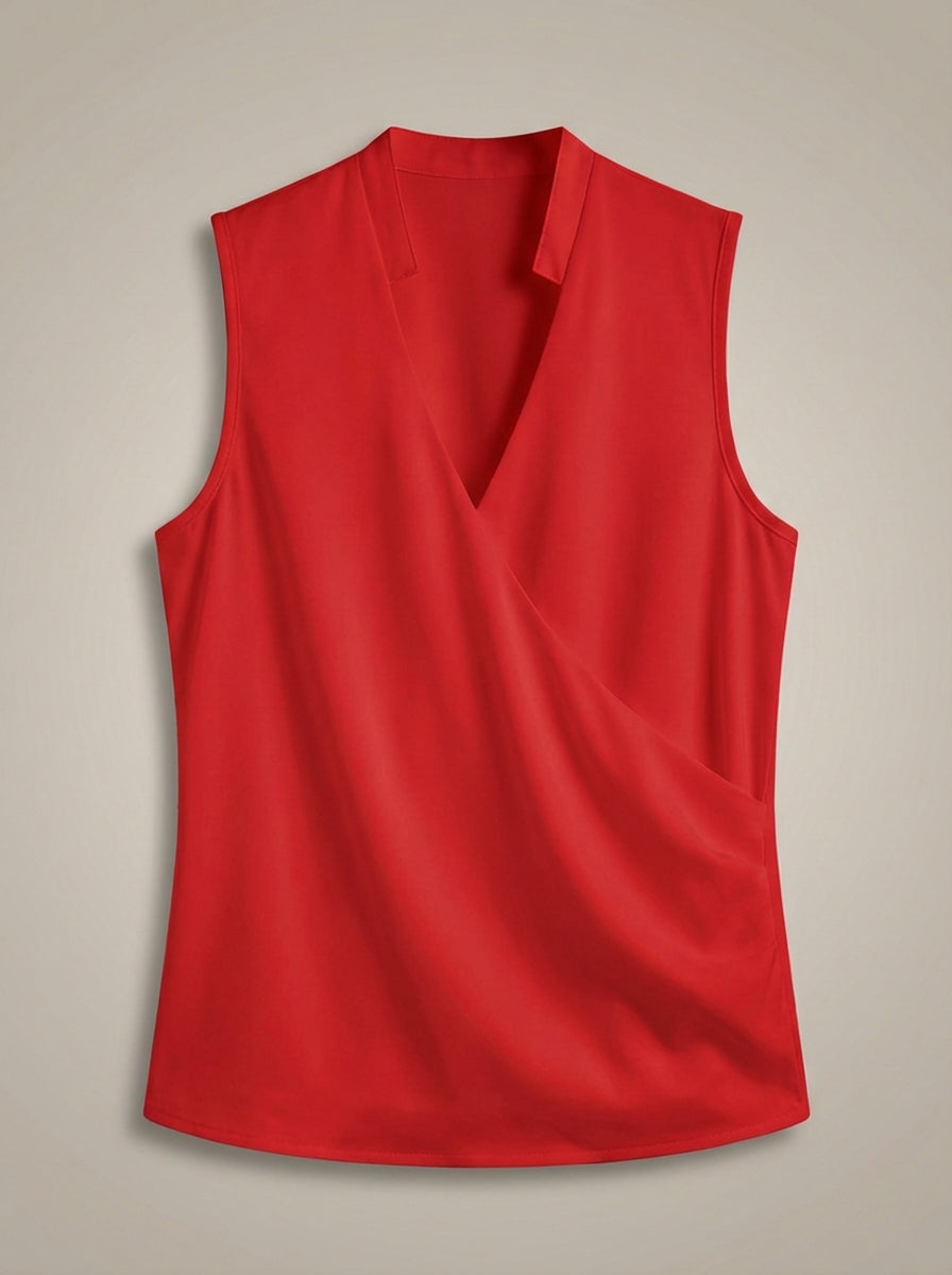 T-Shirt Dames | Top met V-Hals en Korte Mouwen