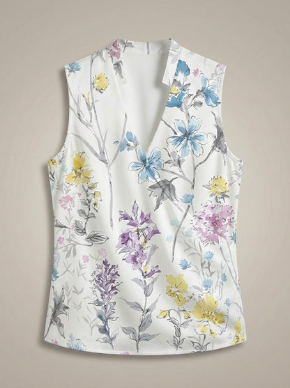T-Shirt Dames | Top met V-Hals en Korte Mouwen