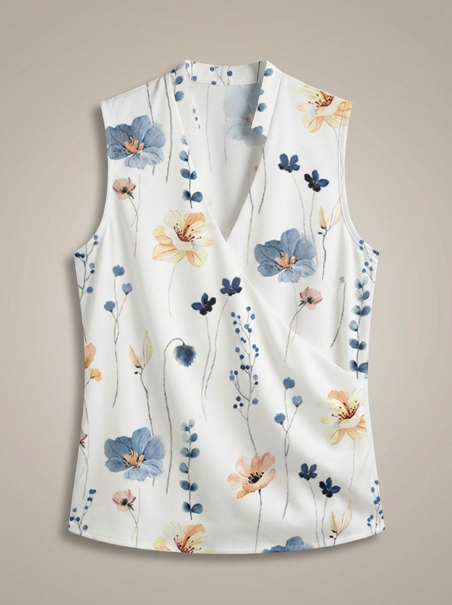 T-Shirt Dames | Top met V-Hals en Korte Mouwen