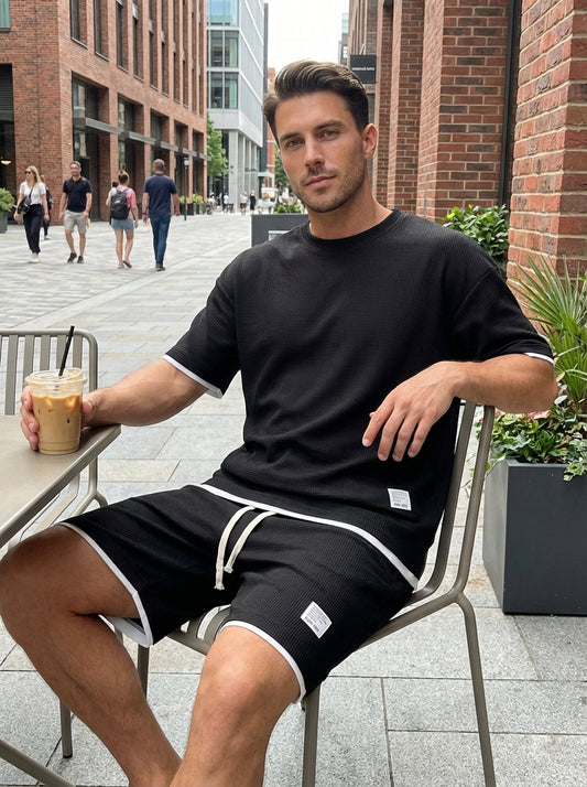 Zomerset Heren | T-shirt en Korte Broek met Elastische Tailleband