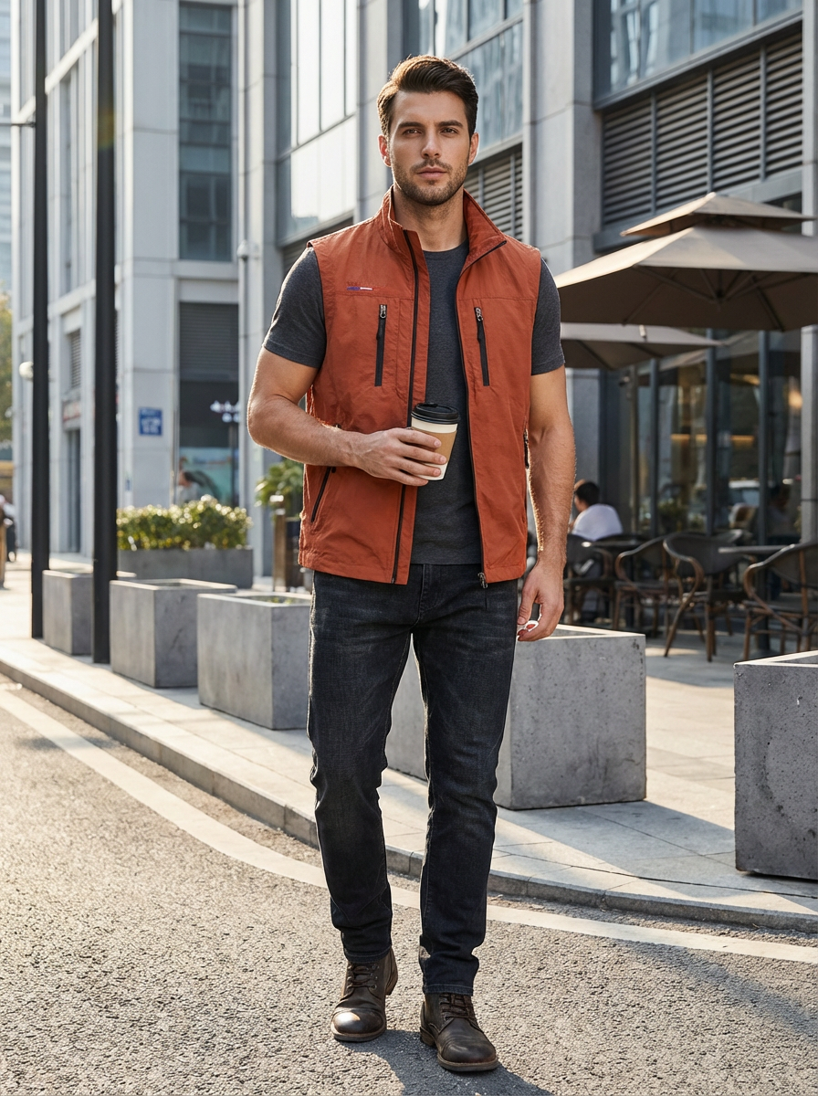 Bodywarmer Heren | Lichtgewicht met Rits en Zakken