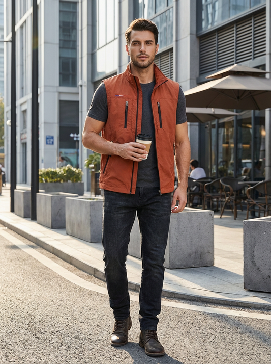 Bodywarmer Heren | Lichtgewicht met Rits en Zakken