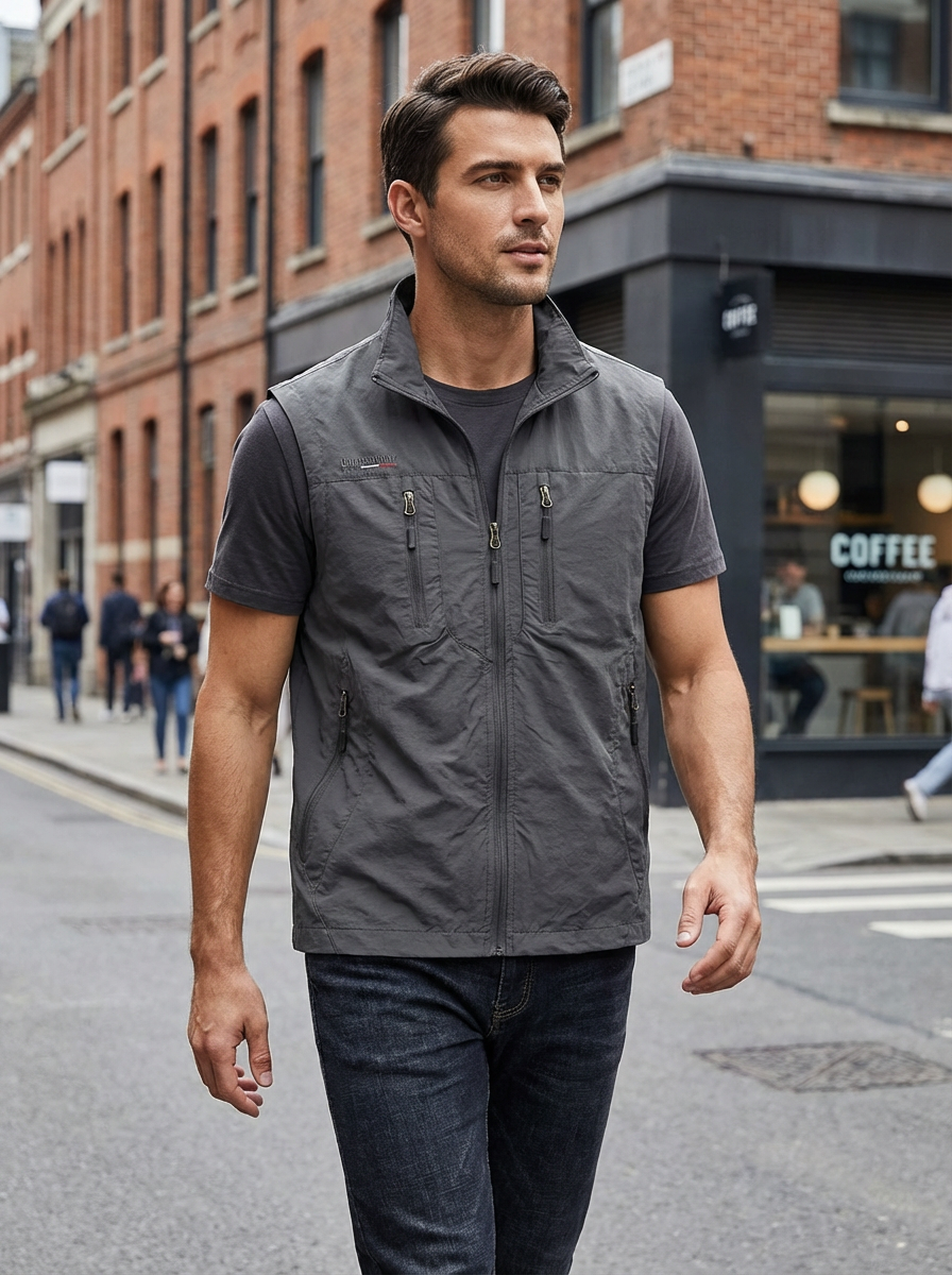 Bodywarmer Heren | Lichtgewicht met Rits en Zakken