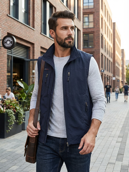 Bodywarmer Heren | Lichtgewicht met Rits en Zakken